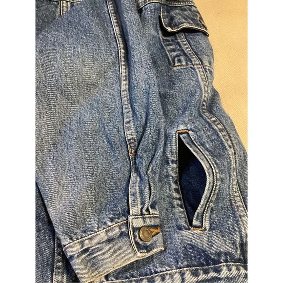 Distressed 1X Denim Jean Jacket - Picture 9 of 9